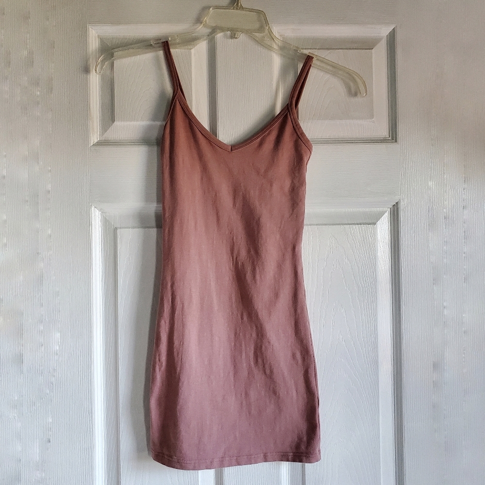 Buckle Extra Long Cami top Mauve Pink Small